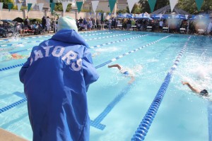 Niah is the one in the swim coat.  Alix is the one in the pool.