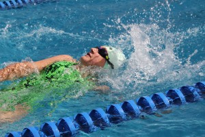 Niah in the water.  I love watching my kids swim!