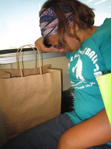 Poor Alix was so exhausted by the end of the day, she slept on BART all the way home.  But I think her day was a success!