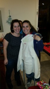 Luv this girl and the new apron she gave me for Christmas.  Thanks Erika!