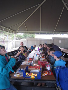 Lunch spread.  It's fun because we all bring stuff and everyone just eats. 