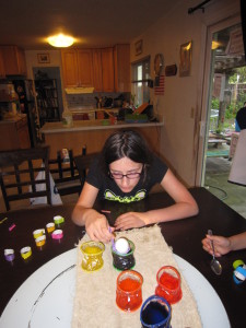 Coloring eggs is so scientific around here.