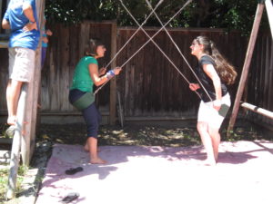 One day Jaime and Alix just decided to go play on the swing set in the backyard.  I don't think those girls have been on that thing for years.  But they sure had fun that day!