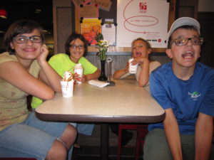 After performance ice cream.  We've been doing this since Jaime's first dance recital.  Such fun family time.