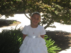 Right after her baptism.  She was so happy!